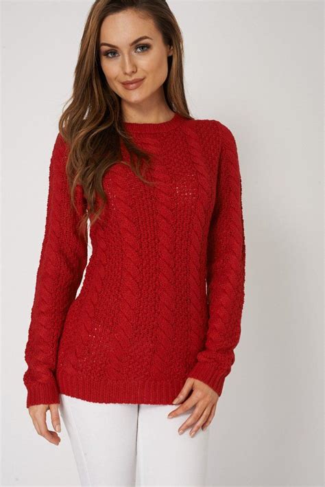 red and white designer sweater|dark red sweater women.